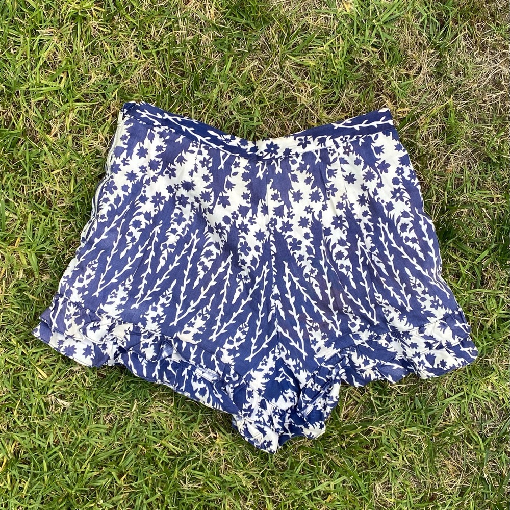Vintage blue and white cotton shorts